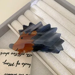 The Timid Hedgehog Hair Claw Cute Animal Design Acetate Sharl Catch Hair Claw Clips Hair Accessories for Women Girls