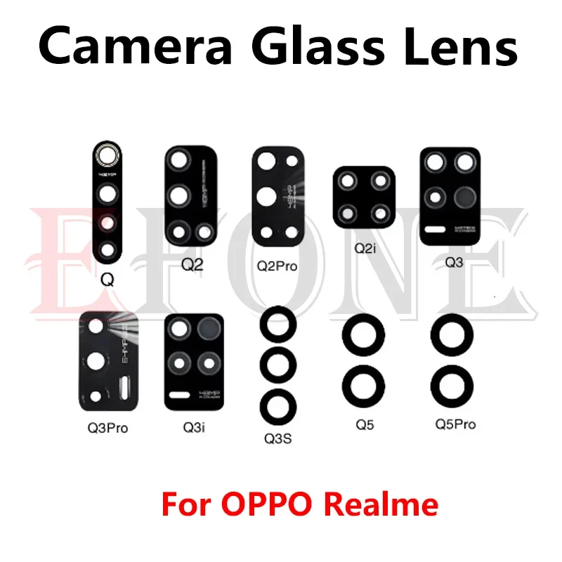 ل ممن لهم Realme Q Q2 Q2i Q2Pro Q3 Q3S Q3i Q3Pro Q5 Q5i Q5Pro الكاميرا الخلفية الخلفية زجاج عدسة استبدال أجزاء #2