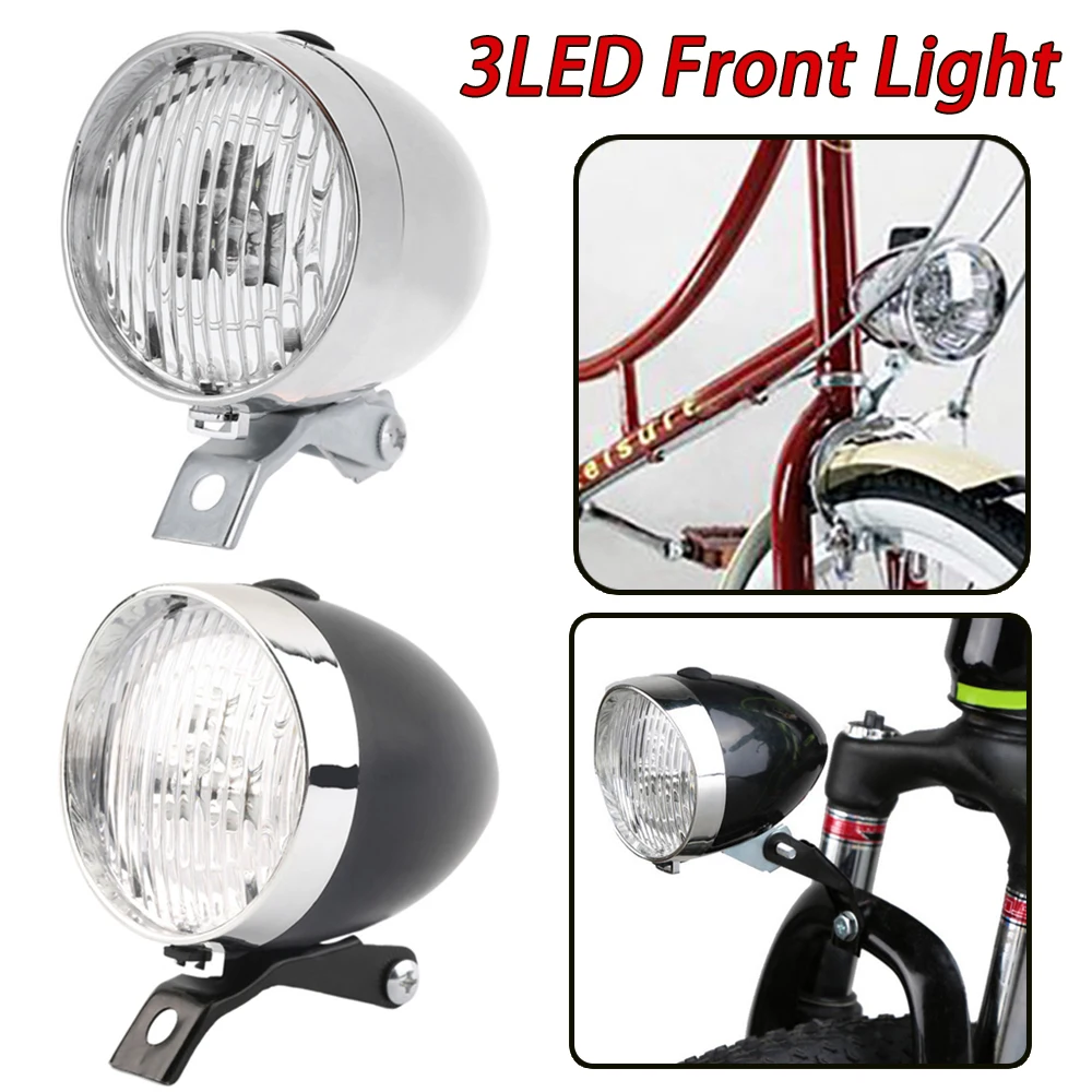 Faro Anteriore Per Bici Retr&ograve; | Lampada Vintage Con Modalit&agrave; Flash | ABS E Metallo