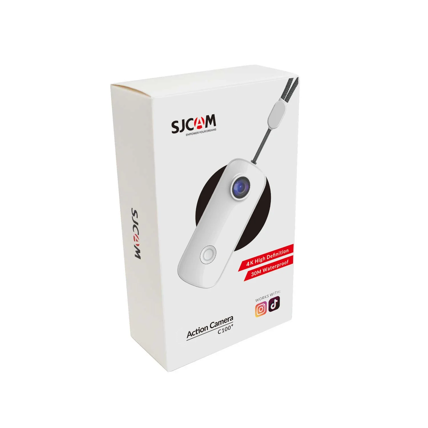 Caméra à pouce SJCAM C100 Plus 4K WiFi 30M, caméscope DV étanche pour Sport d'action