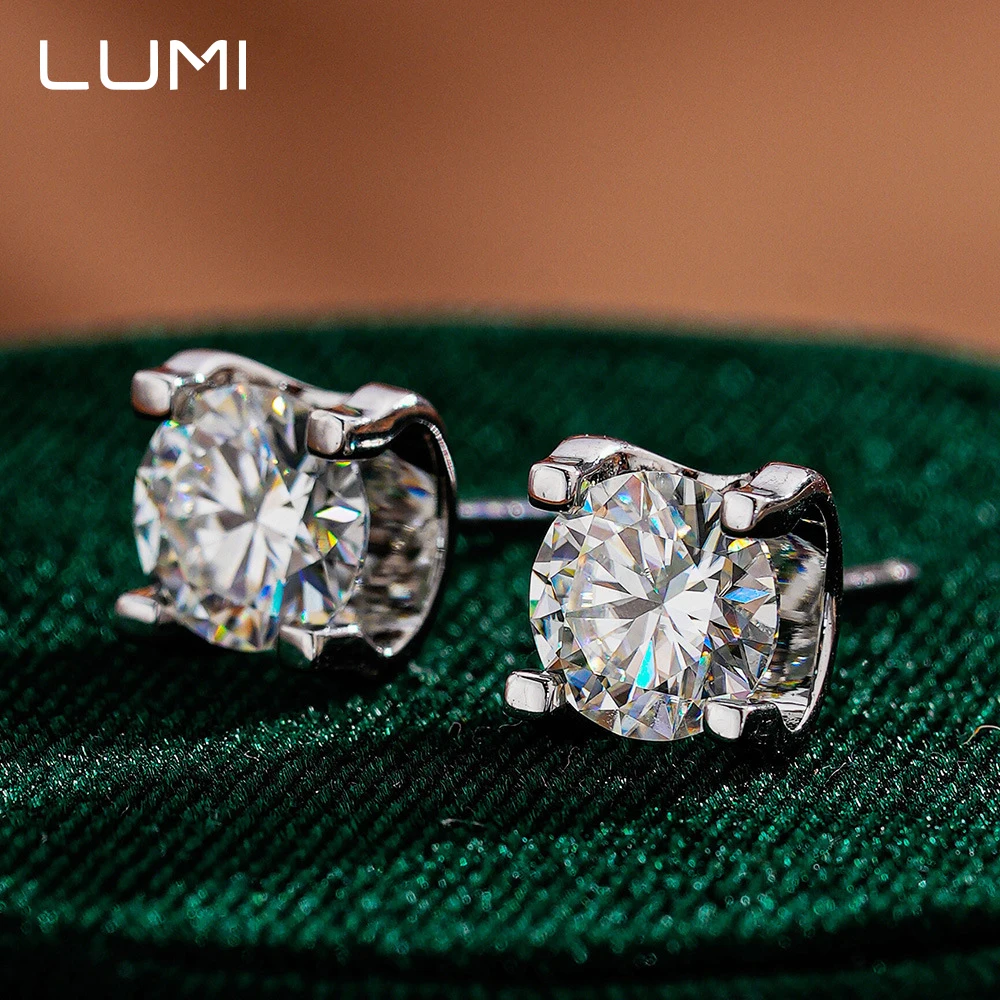 

Классические 4-зубые серебряные серьги-гвоздики S925 0,5-1 карата VVS1 с блестящими бриллиантами из муассанита для женщин, красивая повседневная одежда