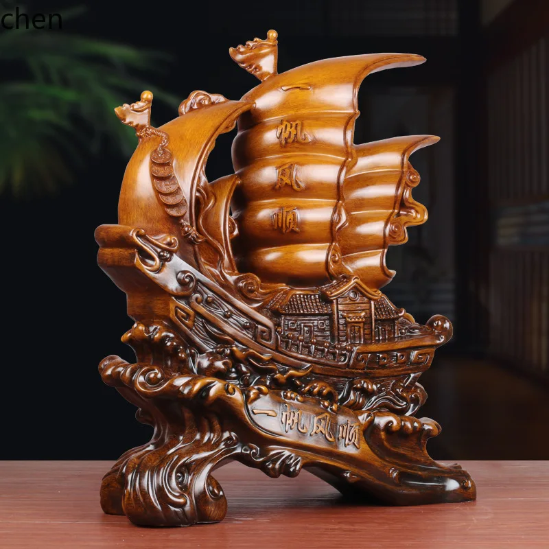 Sailboat Ornament Home Living Room Entrance Wine Cabinet Boss Desk Office Decoration Opening Gift