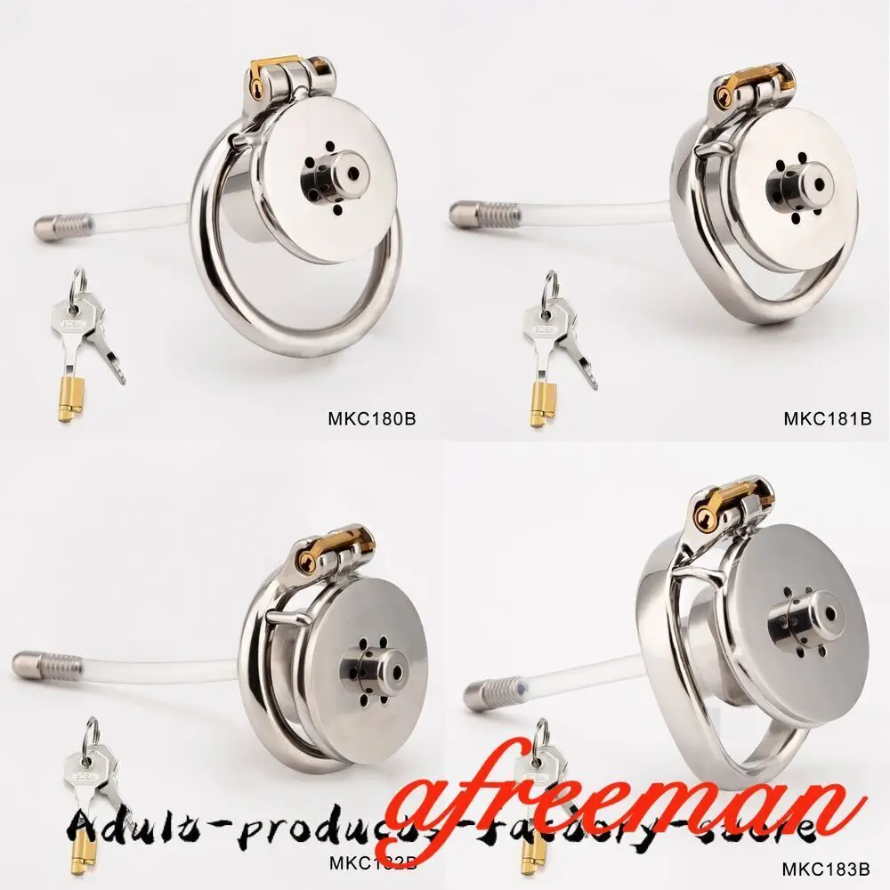 Aço inoxidável Chastity Cage para Masculino, Dispositivo de Castidade, Invertido e Conectado, Peni Anéis, Sex Toy