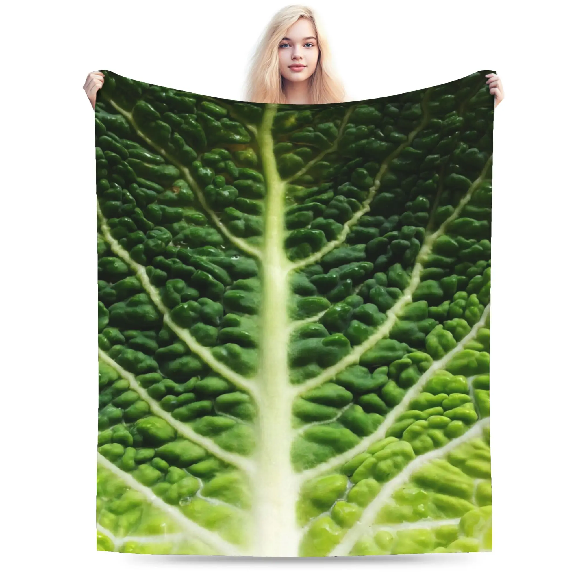 Stylish Cabbage  Blankets Lightweight Thin Fleece  Relax Throw Blankets Machine Washable