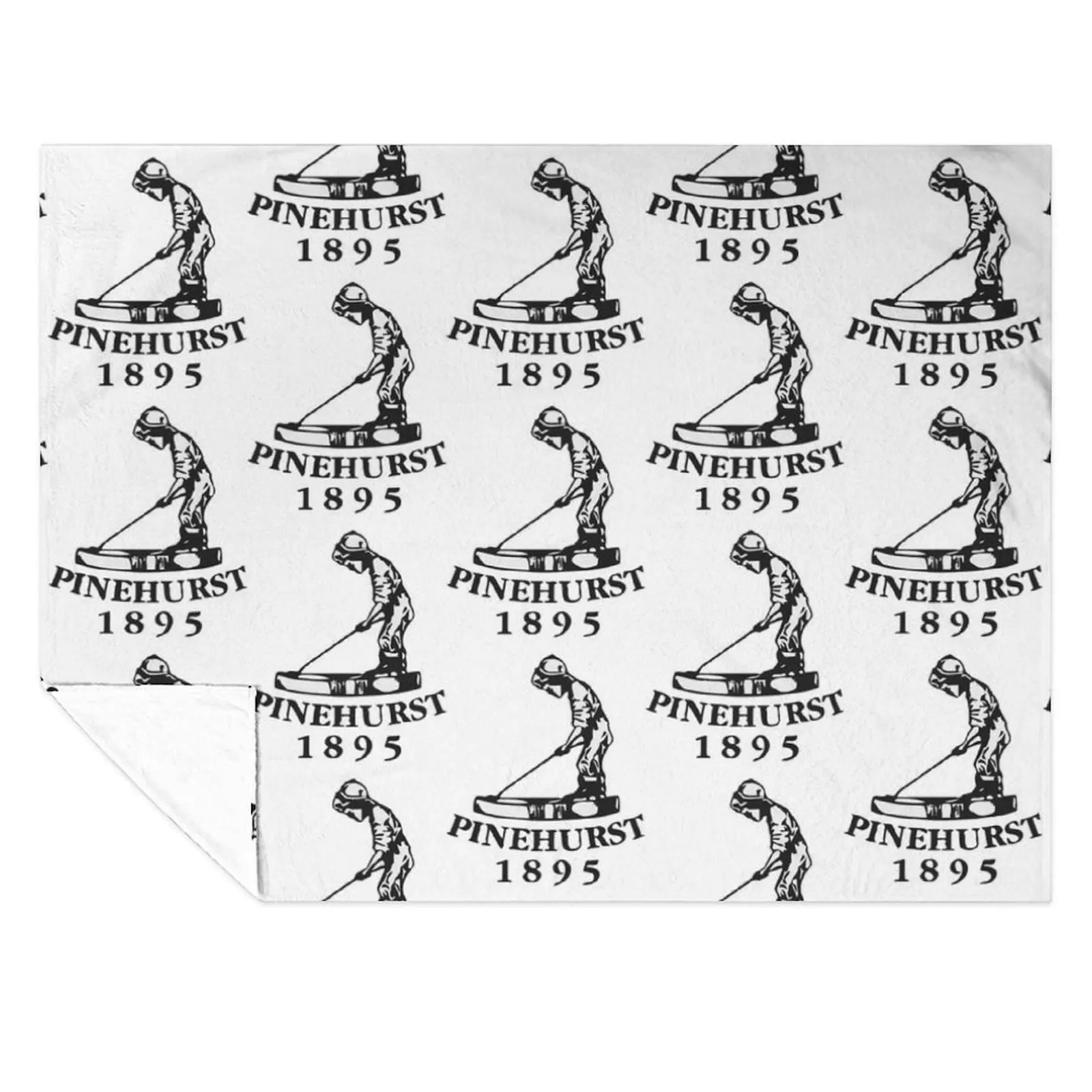 

PINEHURST GOLF Throw Blanket Flannel Fabric Picnic sofa bed Designers Blankets