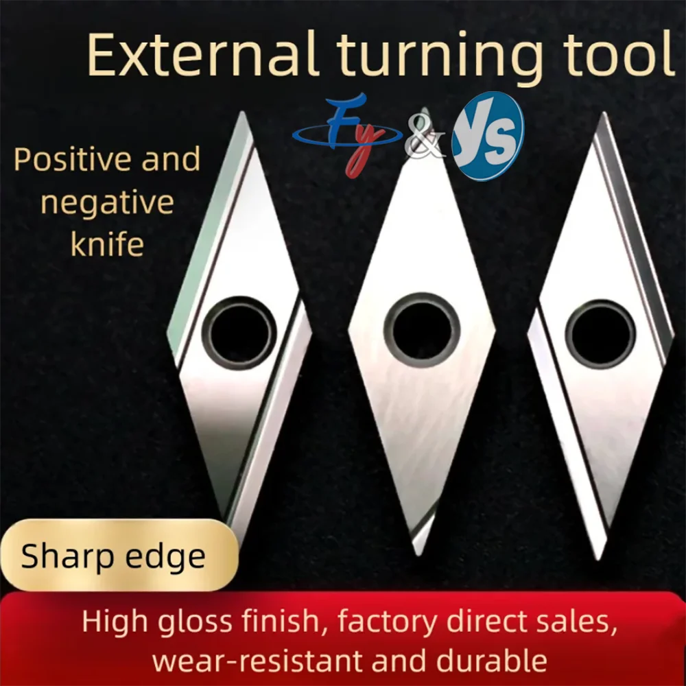 

35° Diamond Cermet Turning Insert for Stainless Steel, Fine Finishing CNC Lathe Tool, Wear Resistant