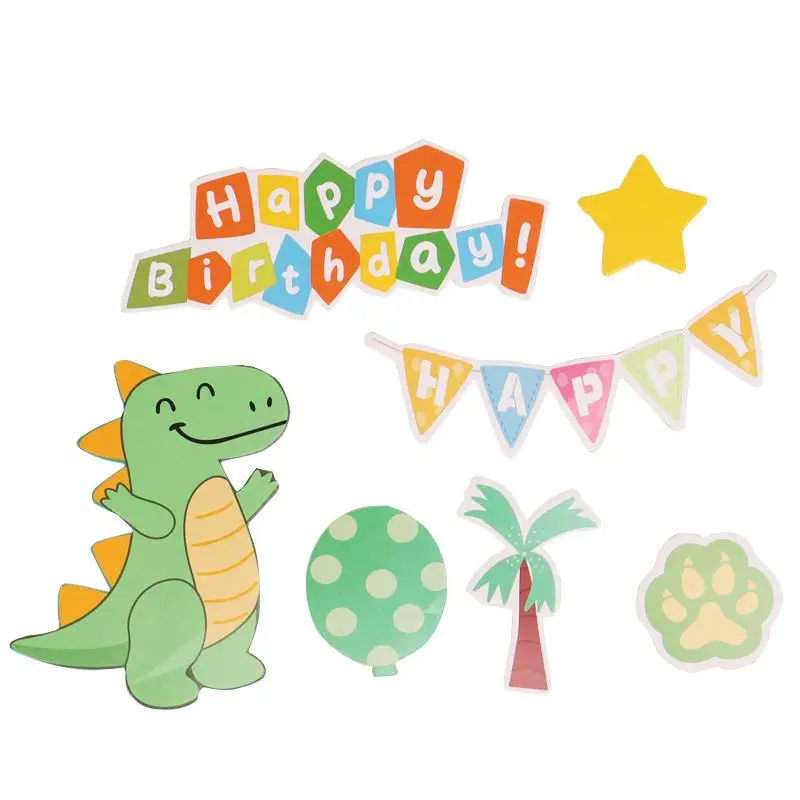 Dinosaur Cake Toppers Dinosaur Theme Dino Roar Party Happy Birthday Party Decor Kids Baby Shower Boy Dinosaur Cake Accessories