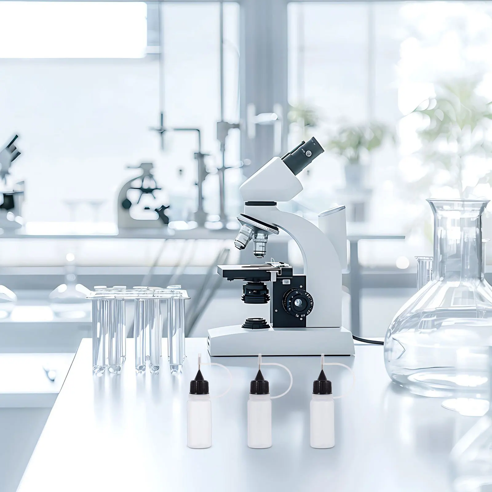 20 قطعة غطاء أسود الدقة تلميح قضيب زجاجات 10 مللي البلاستيك الشفاف ضغط القطارة لطلاء الغراء الجلسرين غرامة فوهة