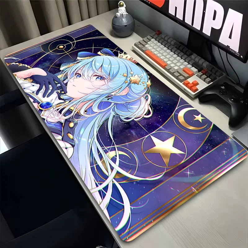 Mauspad Gaming Cartoon Zubehör PC Gamer Hololive Hoshimachi Suisei 900x400 Computer Schreibtisch Matte Laptop Tastatur Pads Mousepad