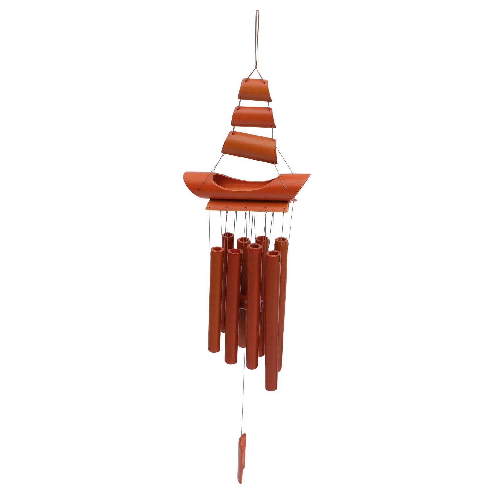 

Outdoor Chimes Bamboo Wind Home Decoration Household Garden Hanging Bell Pendant Brown