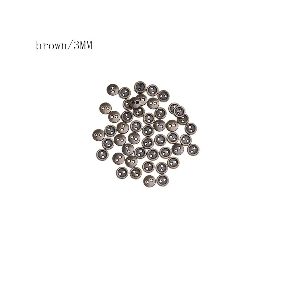50pcs 3/4mm Handmade Fabric Clothing Metal Round Buttons  Button Apparel Sewing Sewing Buttons