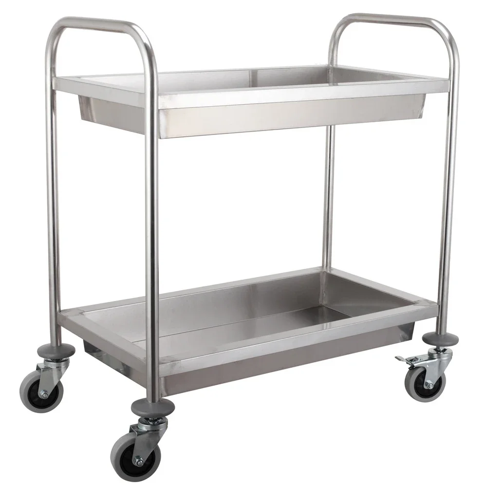 

High Quality Custom Design 3 Tiers Stainless Steel Service Trolleys Serving Kitchen Trolley