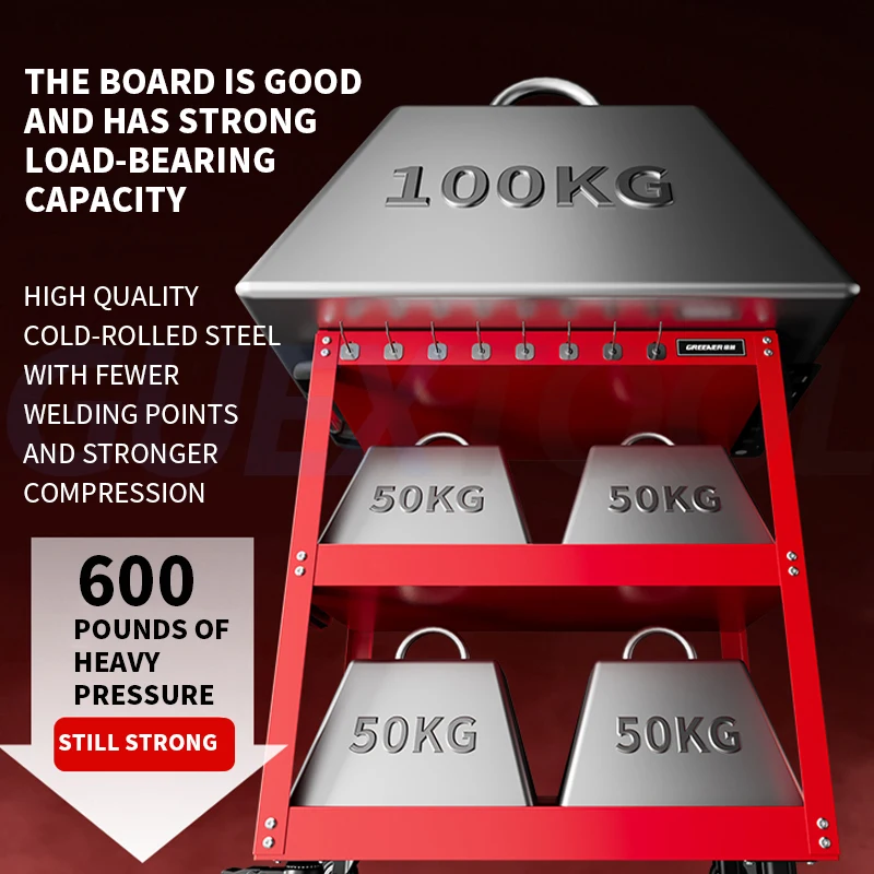 Mechanical Workshop ToolsCart Tool Trolley With Wheels Toolbox Cabinet Organizer Holder Garage Workbench Table Racks Accessories