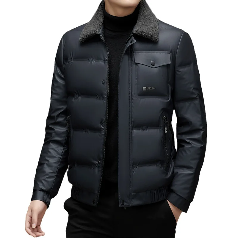 Men\'s Down Jacket, Winter New Detachable Collar Thickened Insulation Versatile Casual Coat