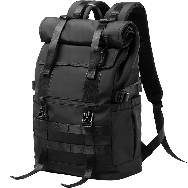 Men's versatile clamshell backpack suitable for commuting waterproof and expandable design, with a maximum capacity of 40 liters