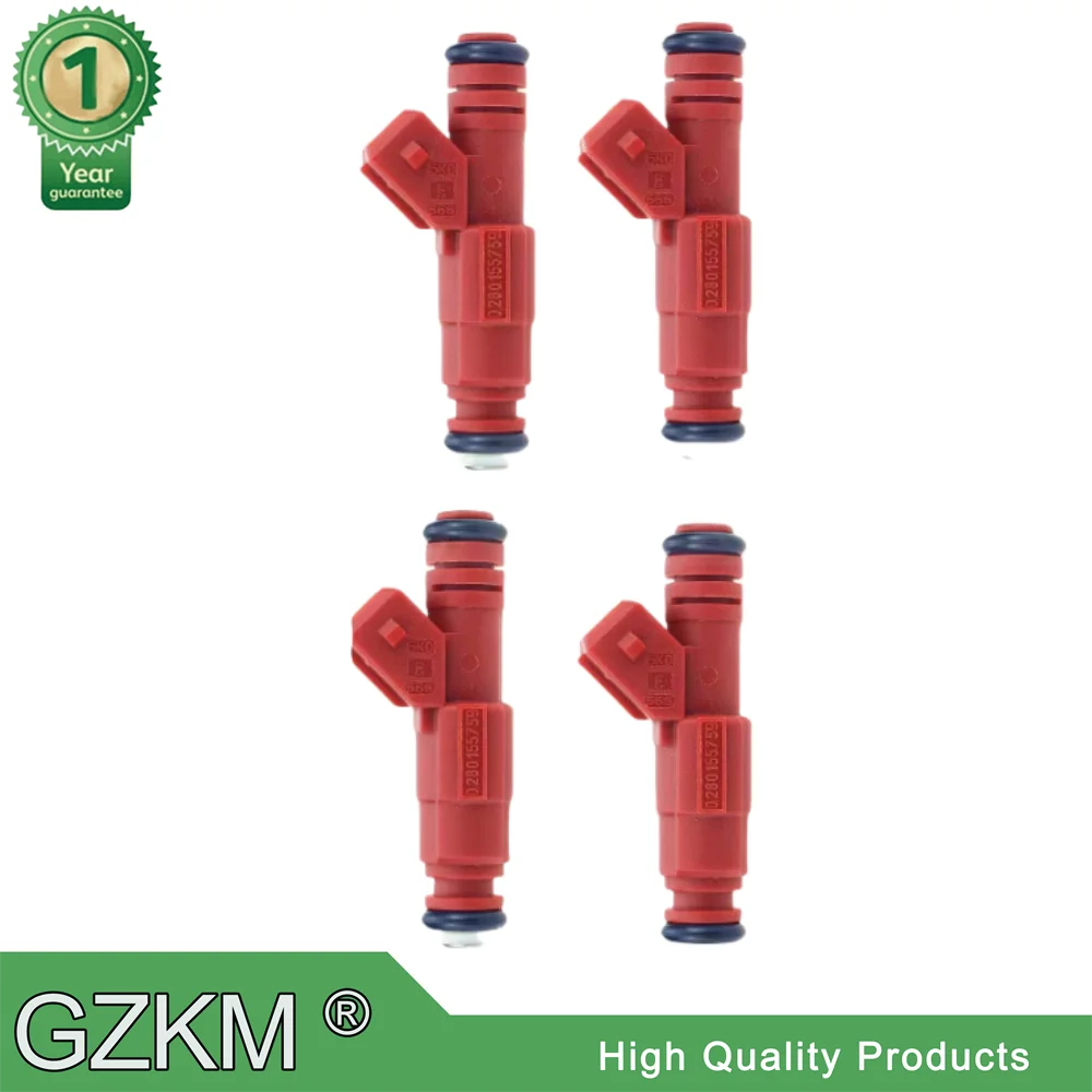 

set 4PCS Red 30 lbs/hr FUEL INJECTORS 9454556 0280155759 for V-W G40 G60 and VAG turbo engines