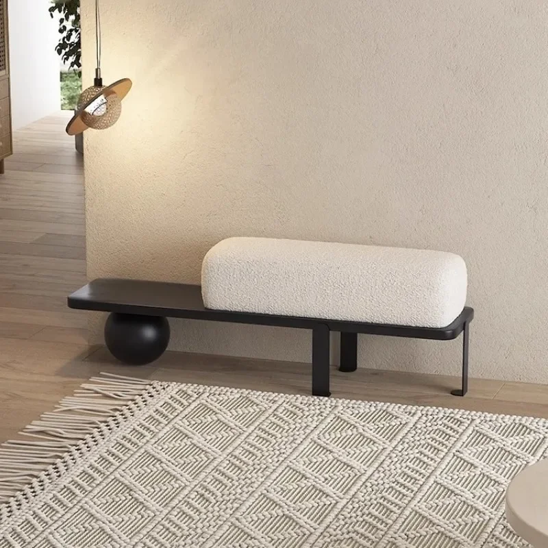 Nordic shoe changing stool, seat stool creative home sofa stool, bedside stool, fitting room, long stool, shoe stool at the door