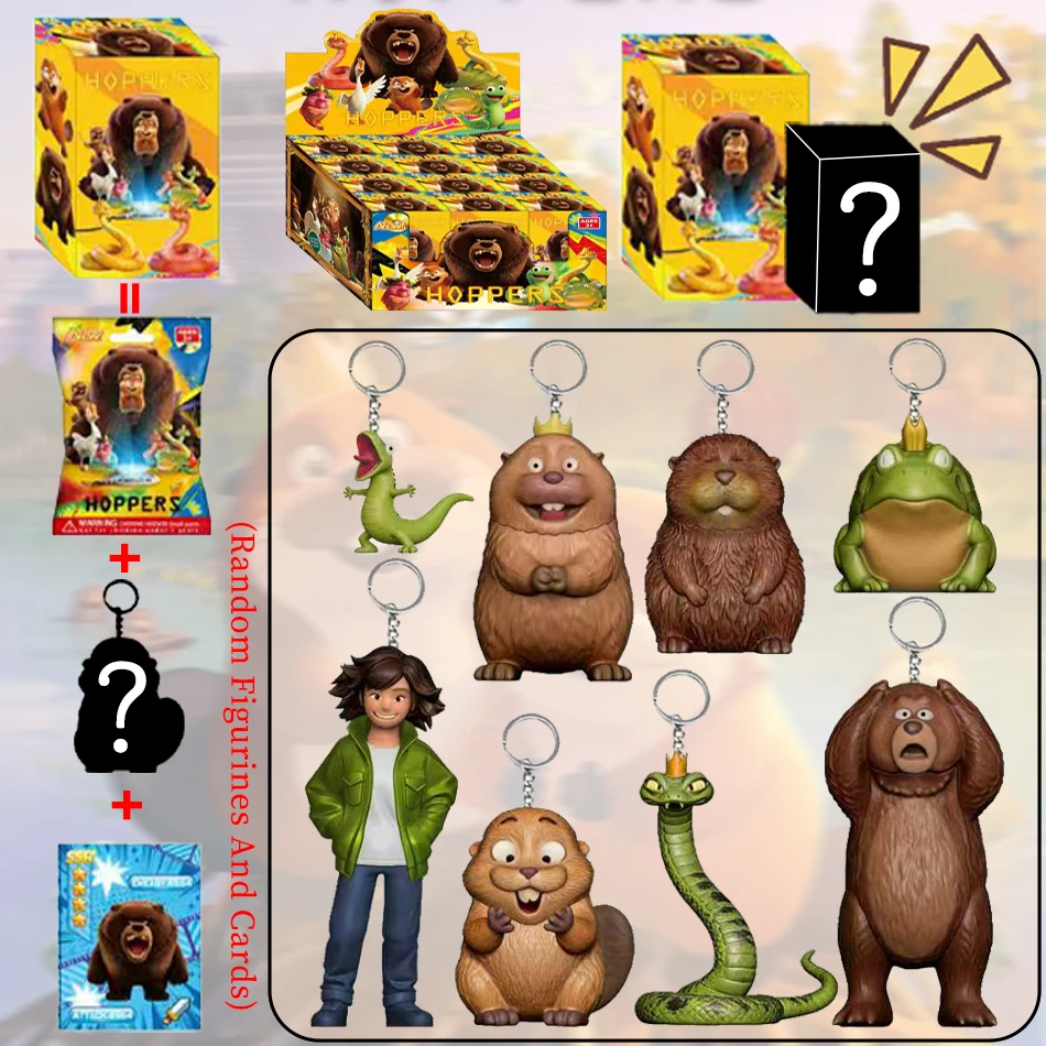 

Hot Sale Anime Hoppers Blind Box Cute Mabel King George Frog Beaver Figure Keychain Collectible Toy Car Decor Kids Birthday Gift