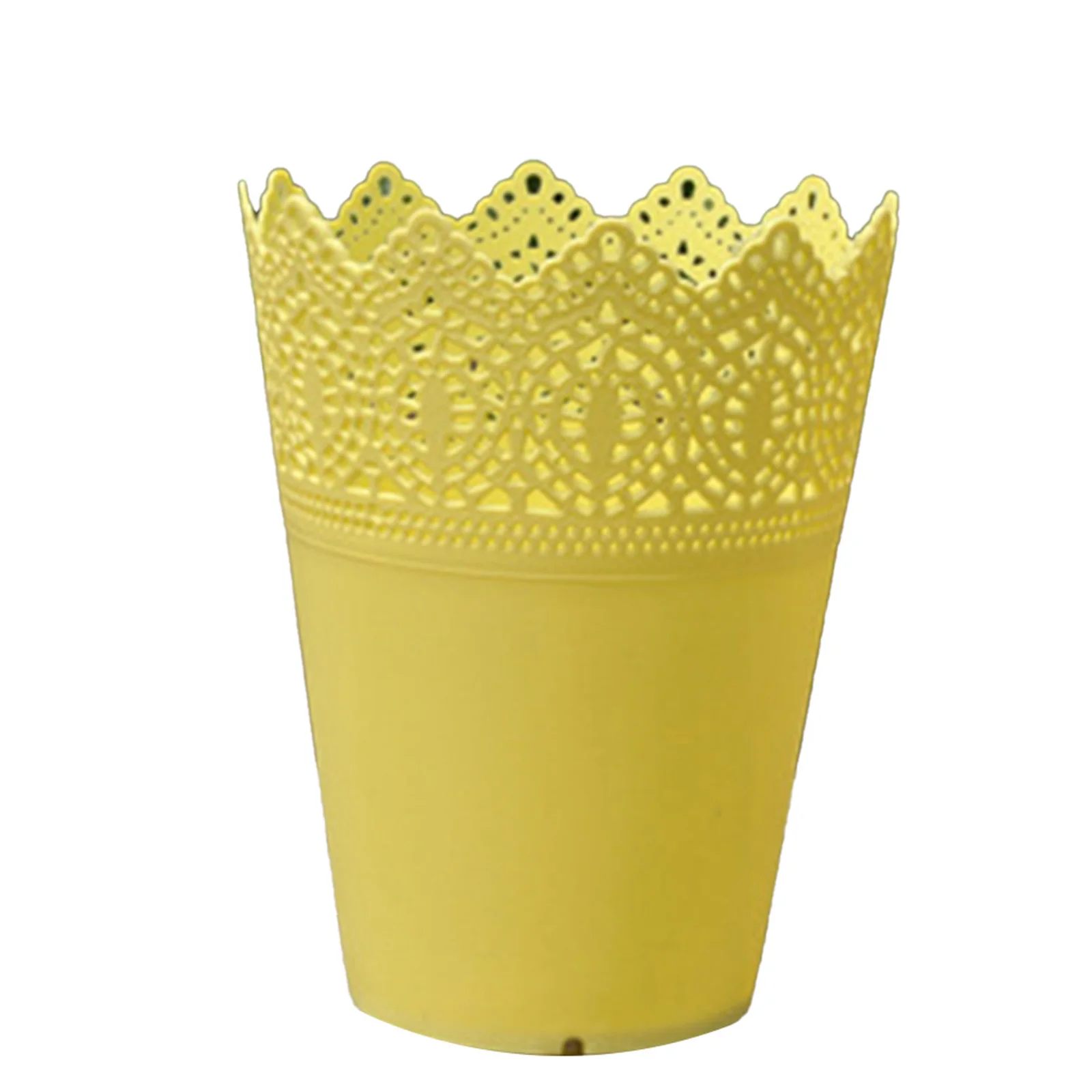 Vaso da fiori Vaso da fiori Giallo Blu Vaso da fiori Altezza 14 cm Vuoto in resina PP Plastica Scrivania Pattumiera Penne Vaso da fiori