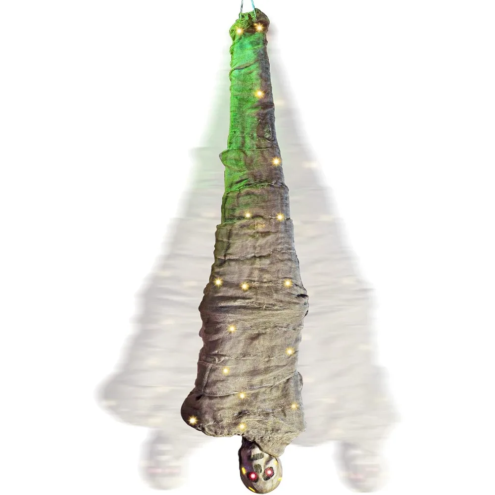 Animated Hanging Cocoon Corpse Prop for Halloween Decorations: Indoor and Outdoor Skeleton Body Decoration