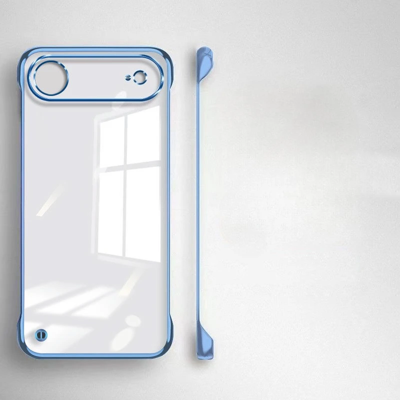 Ultra Thin Frameless Case for Iphone 17promax Air Slim Hard Shockproof Bumper Transparent Cover For 