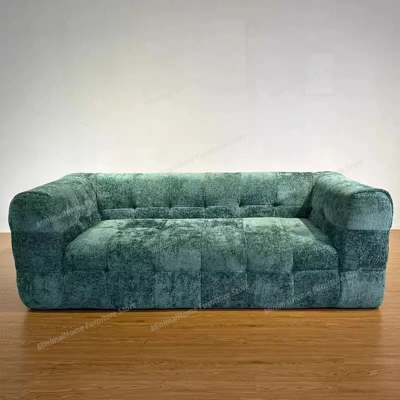 Canapé double moderne de designer pour chambre à coucher, style nordique blanc, canapés de salon compressés sans structure, meubles de luxe tendance