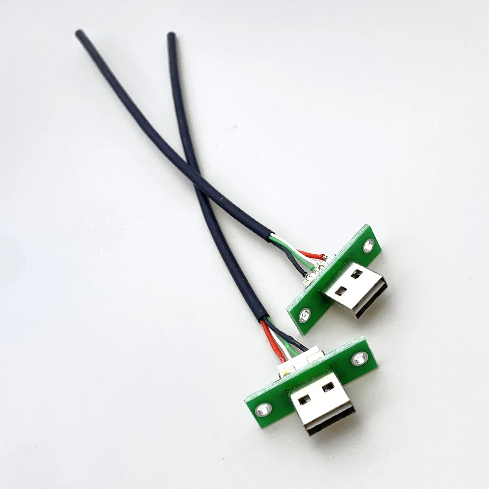 لوحة تركيب مع واجهة شحن USB A 2.0، مقاعد أنثى 4 سنون A XH2.54 لوحة محول 4pin، ذكر، 4pin type-c 3A مع كابل