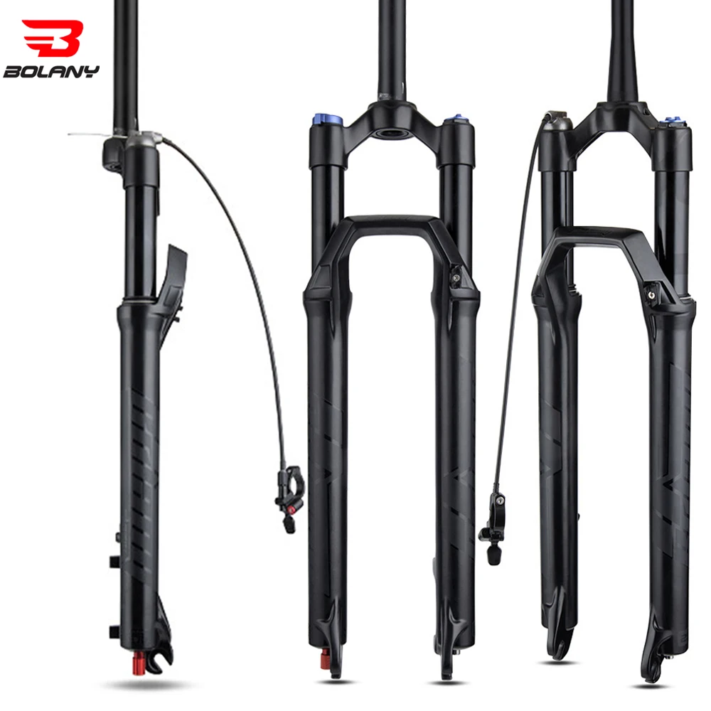 

Bolany MTB Solo Air Forks 34mm Tube Diameter 27.5/29 inch 120/140mm Magnesium Alloy Damping Adjustable Suspension Air Forks