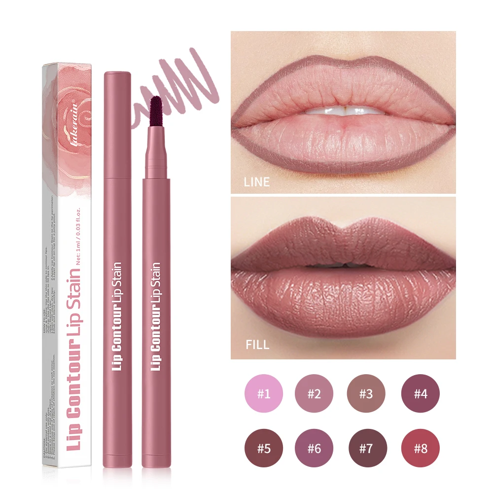 

MLSMILE 8-Color Lip Liner & Lip Gloss 2 in 1, Moist But Not Greasy, Waterproof & Non-Sticky Cup, Lip Contour Pencil, 2025 New