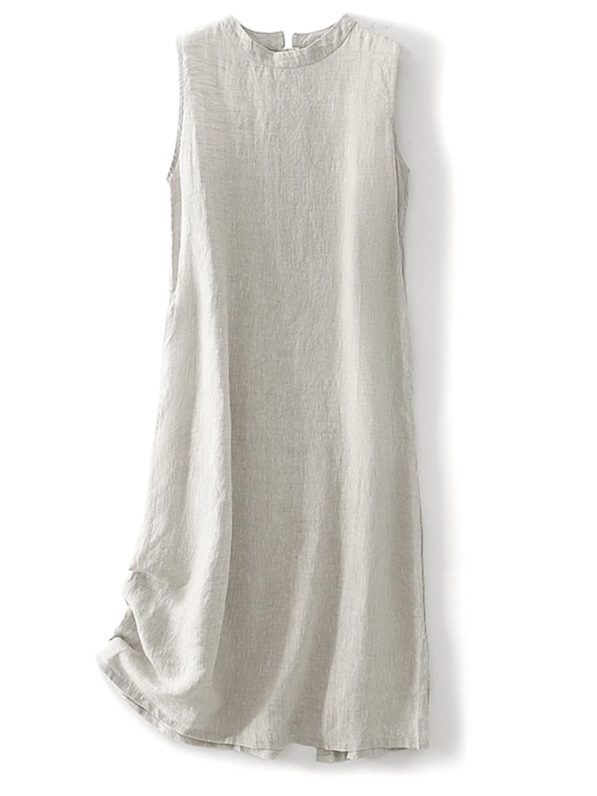 

Хлопково-льняное платье-сарафан для женщин, летнее, в лесном стиле, художественное, свободное, стройнящее, средней длины