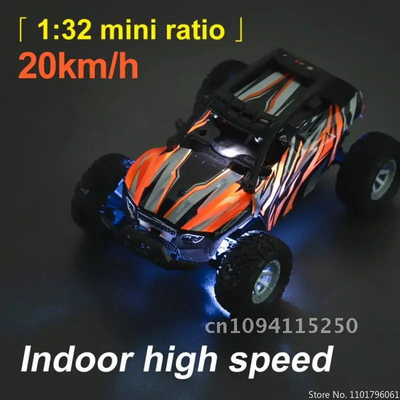 1/32 RC Car 2.4G Mini High-speed Remote Control Car for S801 Boys Kids Dual S802 Gift Car Toy Led Luminous Built-in Lights Shell