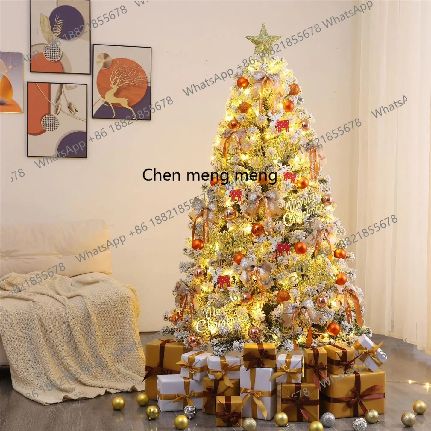 Christmas tree home decoration premium 1.8 meters Christmas decoration package large DIY living room ornament