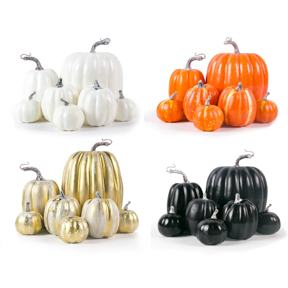 Artificial Foam Pumpkins Halloween Decoration Autumn Harvest Thanksgiving Simulation DIY Handmade Craft Halloween Decor Gifts