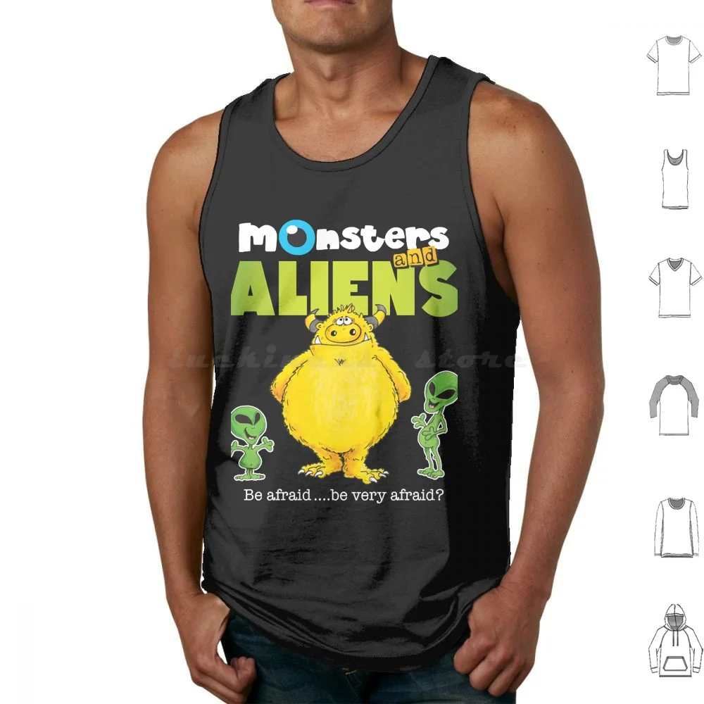 Monsters & V3 Tank Tops Print Cotton Abductees Close Encounters Extraterrestrial Extraterrestrials Grey Roswell Science