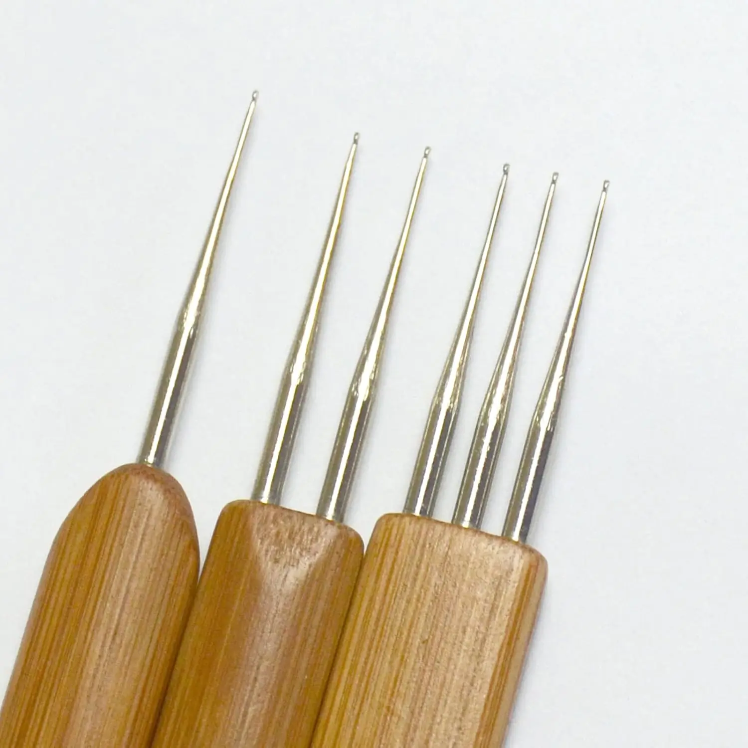 

3pcs/Set 0.75mm Dreadlock Crochet Hook for Hair Dreadlock Needle Tool for Braid Bamboo