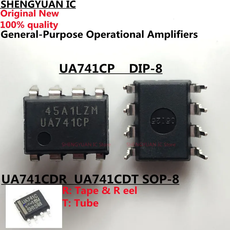 20pcs UA741 UA741CP DIP-8  UA741CDR UA741CDT UA741CD UA741C 741C SOP-8  General-Purpose Operational Amplifiers 100% New original