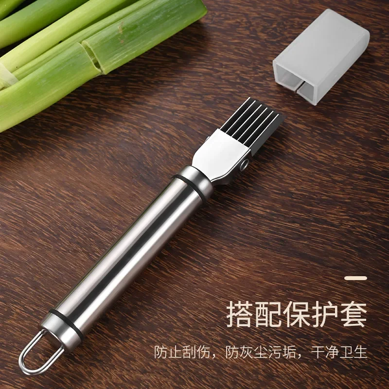 Stainless Steel Shred Silk The Knife Vegetable Garlic Cutter Food Speedy Chopper Green Onion Cutter Kitchen Tool