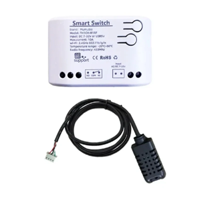 Wifi Smart Ewelink Temperature Switch 7-32V Passive Dry Contact Relay Real-Time Monitor Smart Module