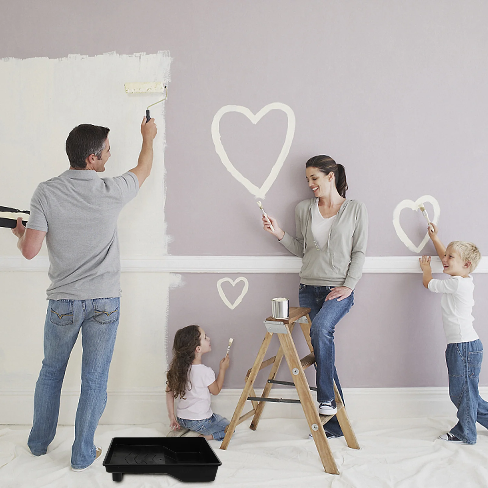 3 قطع من صواني خلط الألوان البلاستيكية القابلة للتكديس، تصميم موفر للمساحة لصواني طلاء زيت الغواش الأكريليك