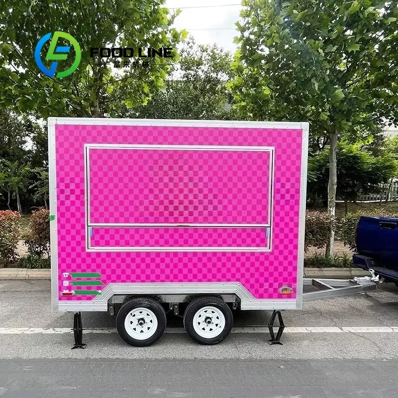 Food Trailer, Noise‑Reduced Operation Comfortable Working Environment Custom Outdoor Mobile Food Trailer For Seasonal Business