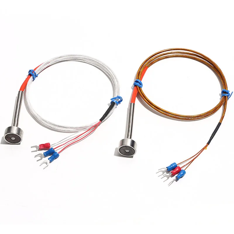 

1 шт. PT100 магнитное поглощение, тип 350 ℃ Датчик температуры термостойкости Водонепроницаемый кабель Длина 0,5–10 м