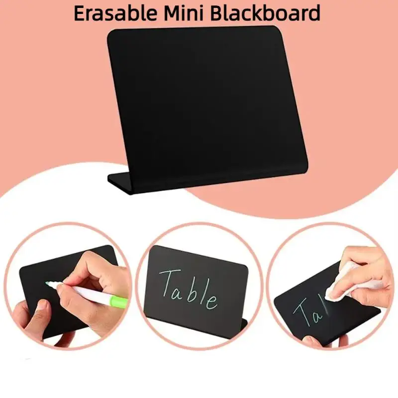 10PCS Mini Erasable Chalkboard Easel Signs Wedding Place Cards Food Menu Labels Price Tags for Event