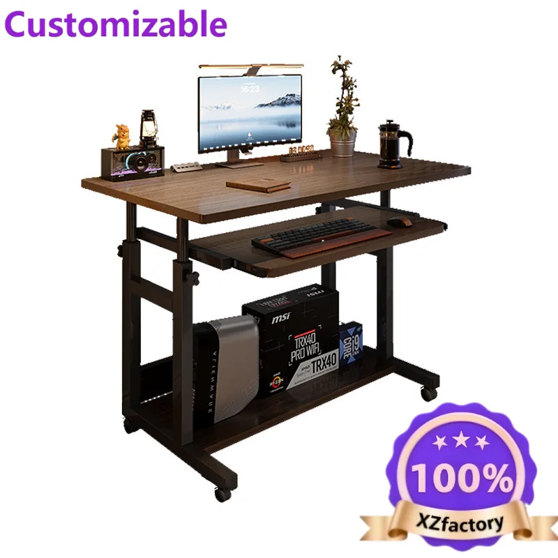Factory Direct 2026 Bedside table removable small table bedroom household computer table dormitory lazy lifting desk living room