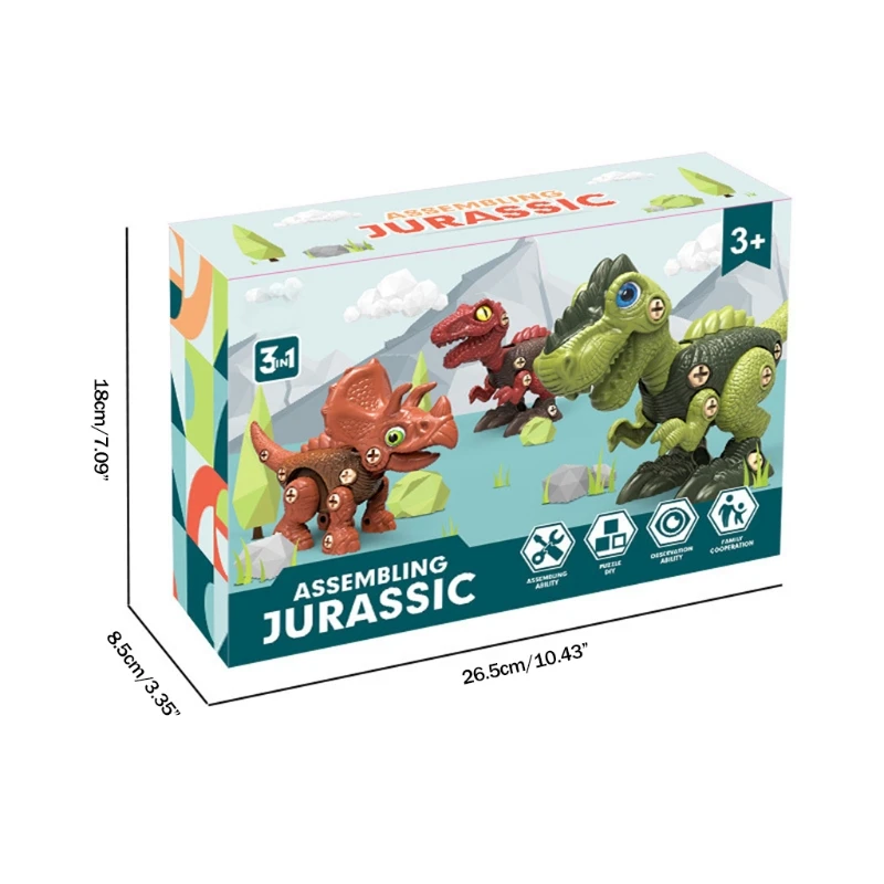 STEM Building Dinosaur Construction Learning Gifts Dinosaur for Kids