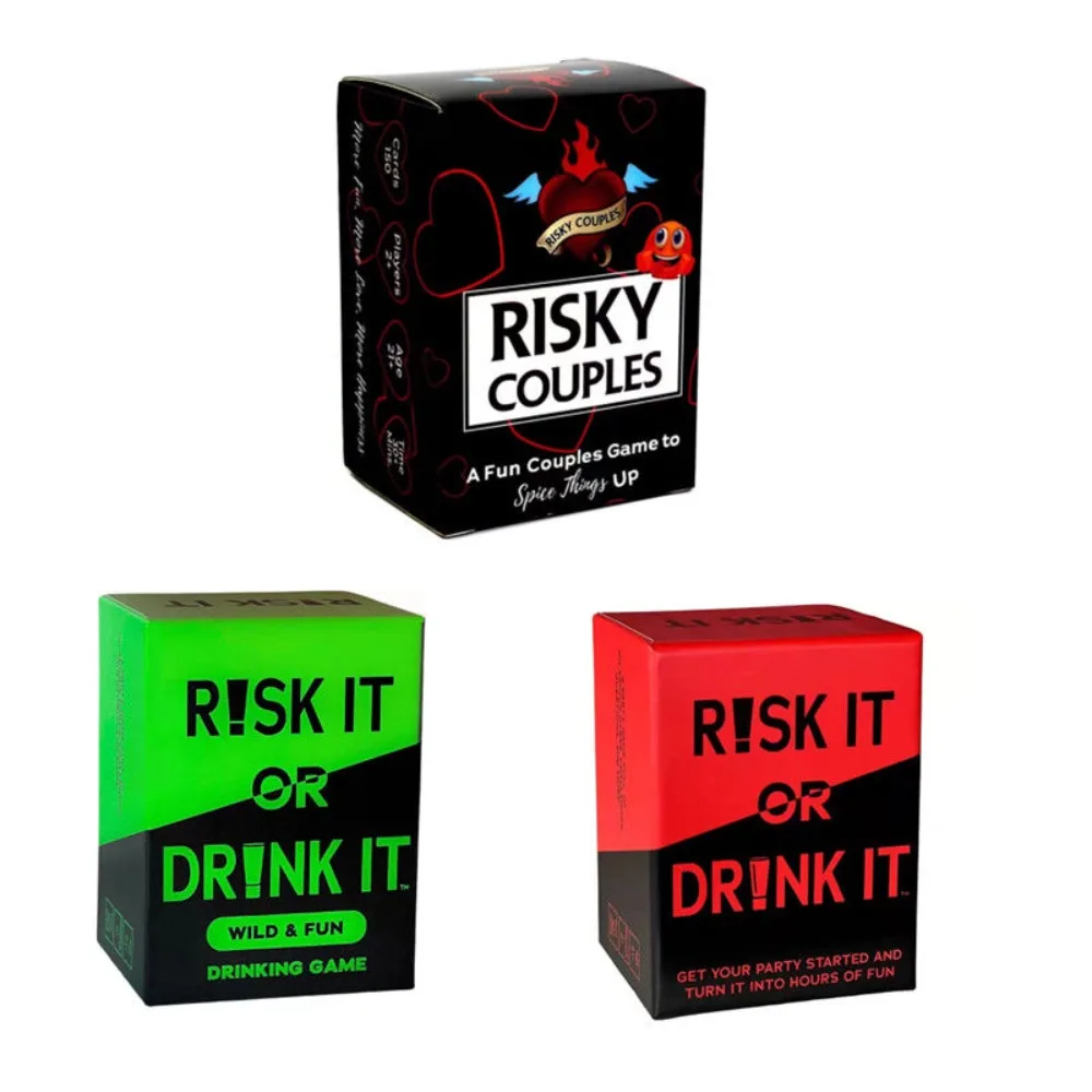 Risk It or Drink It Fun Party Game for College Card Game Drinking Game Pregame Night Hilarious Dares Challenges  Questions Adult