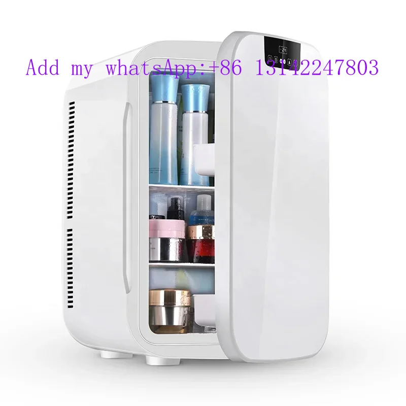 Glass door finishing flawless fridge mini home refrigerator 25L white beauty makeup