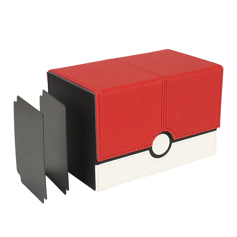 

Durable Card Deck Box with Dice Tray 160+ Card Storage Box Fits for MTG TCG CCG PU Leather Strong Magnet Collectible Card Case