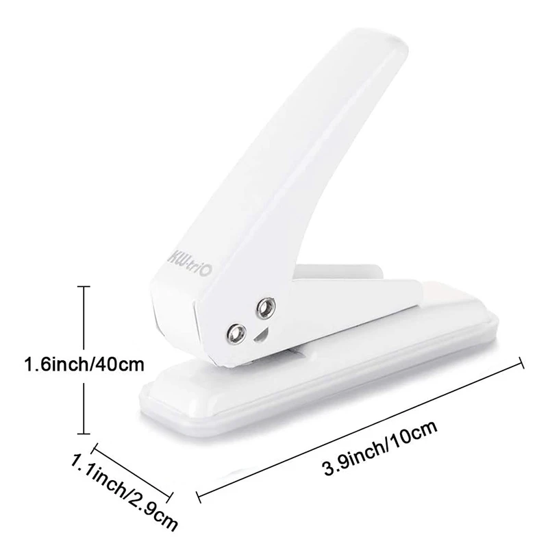 KW-TRIO Single Hole Punching Machine Mini Manual Loose-Leaf Puncher Scrapbook Puncher DIY Binding Tool Office Binding Stationery