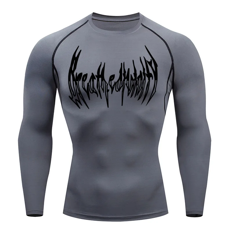 Gym Compression Shirt Mens Running T-shirt Black Rashgarda MMA Long Sleeves Summer Short Sleeve Muscle Shirt Workout Top Sports