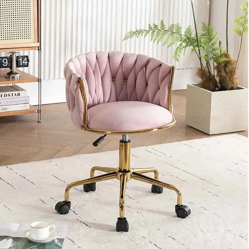

Nordic Furniture,Rotating Living Room backrest Chair,Bedroom Dressing Chair,Moving Seats, Home Dining Stool,Creative Nail stool